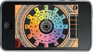The Chord Wheel app on iPhone